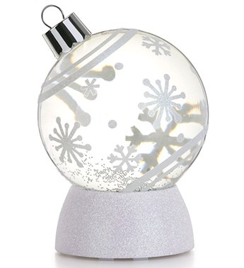 6" Clear LED Glitter Ornament Water Globe