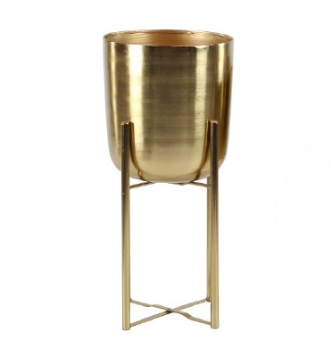 22" Gold Pot With Stand