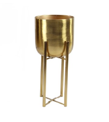 19" Gold Pot With Stand