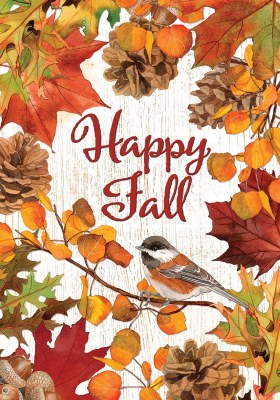 18" x 12" Mini Happy Fall Leaves Flag