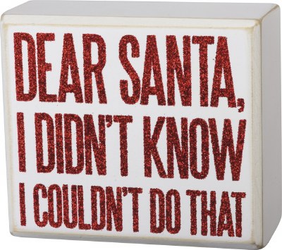 3.5" x 4" Santa Didnt Know Wooden Plaque