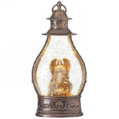 13" LED Holy Family Glitter Lantern