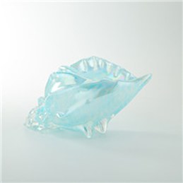 6" Light Blue Glass Shell