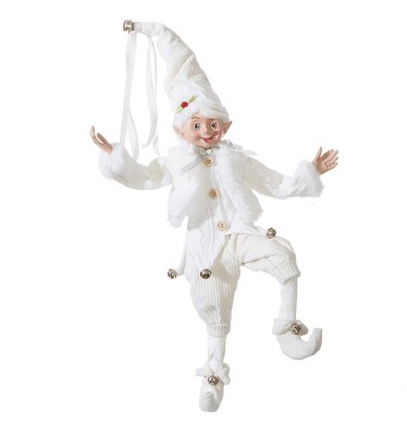 16" White Elf With Knit Vest