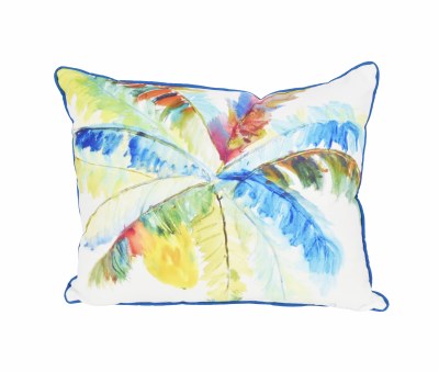 16" x 20" Multicolor Big Palm Indoor and Outdoor Pillow