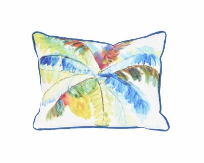 11" x 14" Multicolor Big Palm Indoor and Outdoor Pillow