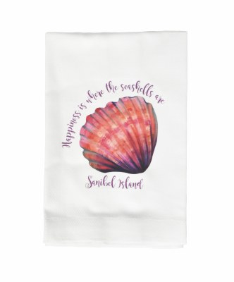 Sanibel Happiness Shells Kitchen Towel