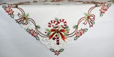 36' Sq Candy Cane Table Topper