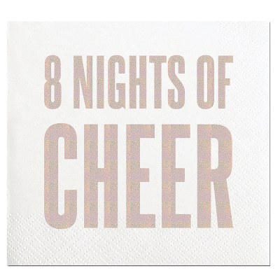 5" x 5" 8 Night Of Cheer Beverage Napkin