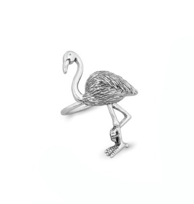 1.5" Silver Flamingo Napkin Ring