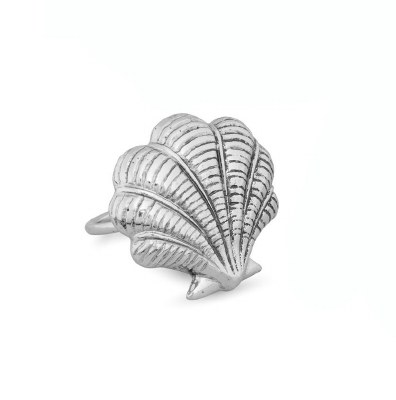 2" Silver Scallop Napkin Ring