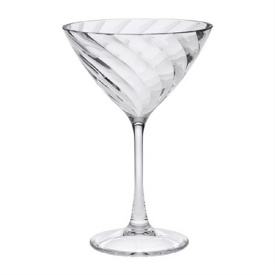 9 Oz Clear Spiral Martini Glass
