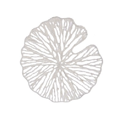 20" White Lily Pad Paper Wall Decor