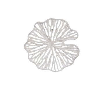 10" White Lily Pad Paper Wall Decor