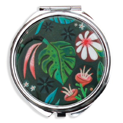 4" Tropical Flowers Pill Box