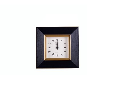 4" Square Ebony Keys Clock