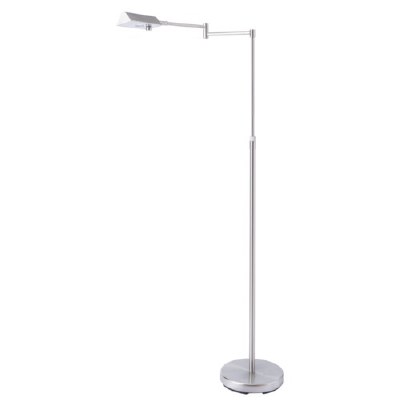 55" Silver LED Swing Arm Pharmacy Floor Lamp