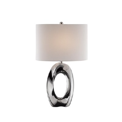 26" Silver Circle Table Lamp