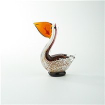 7" Glass Pelican Figurine