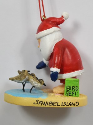 Sanibel Island Santa With Sandpipers Ornament
