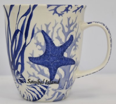 15 Oz Sanibel Island Blue Sea Shells Mug