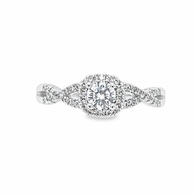 Size 6 Small Square Cunic Zirconia "X" Sterling Silver Plated Ring