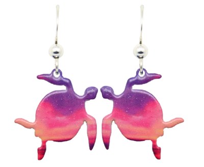 Pink and Purple Sea Turtle Earrings