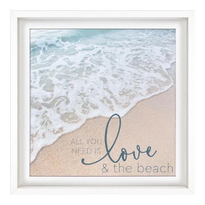 21" Square Love and The Beach Plaque