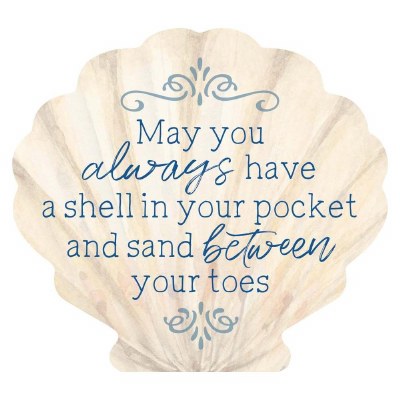 5.5" Shell In Pockets Sand Between Toes Plaque