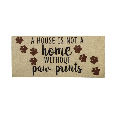 10" x 22" House Is Not A Home Without Paw Prints Sassafras Doormat