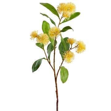 29" Faux Yellow Sweet Gum Blossom