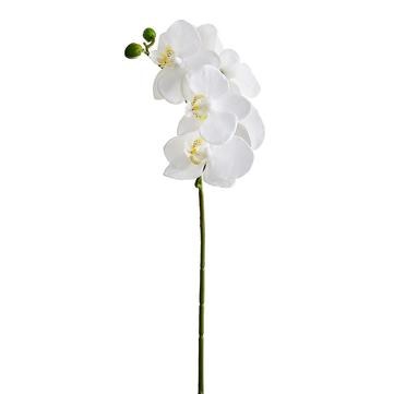 23" Faux White Phaleonopsis Spray