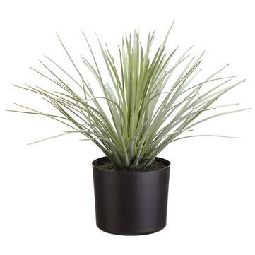 15" Faux Green and Gray Yucca Potted