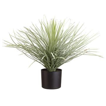 19" Faux Green Yucca Potted