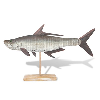 24" Tarpon On Wooden Stand