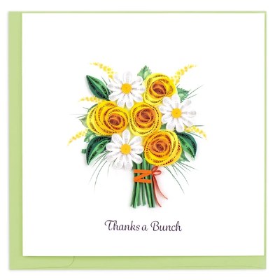 6" x 6" Quilling Thanks A Bunch Card