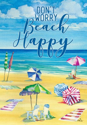 12" x 18" Mini Beach Happy Garden Flag