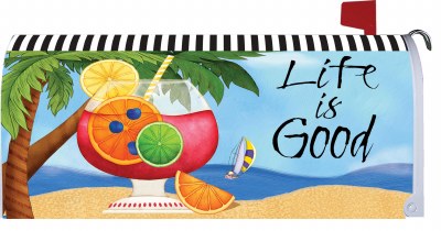 6.5" x 17" Life Is Good Mailbox Cover