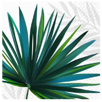 5" Square Palm Oasis Beverage Napkin
