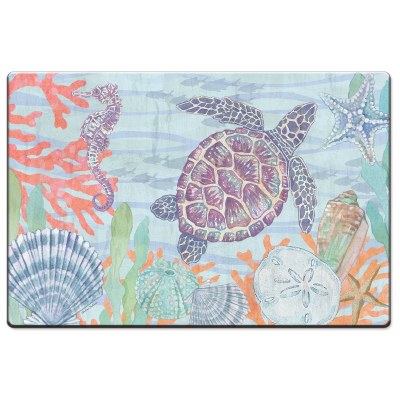 20" x 30" Pastel Sea Turtle Cushion Mat