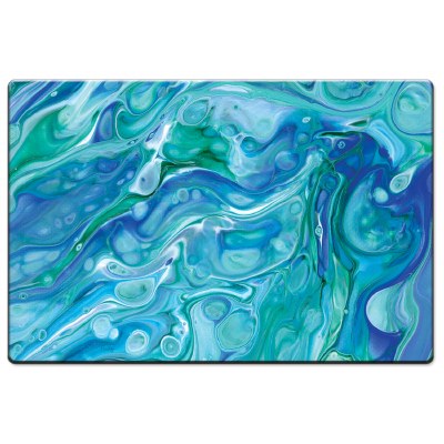 20" x 30" Blue and Green Faux Marble Cushion Mat