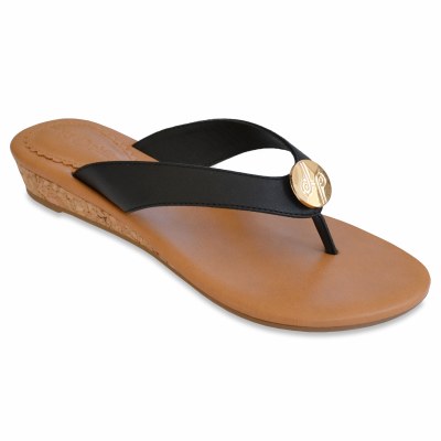 Size 8 Lindsay Phillips Guinevere Black Flip Flop