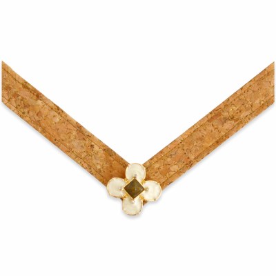 Medium Lindsay Phillips Ella Cork With White Flower Strap