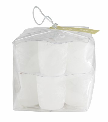 Set of 12 2"  White Timber Votive Candles