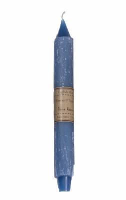 10" English Blue Timber Trunk Taper Candle
