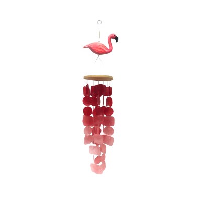 31" Pink Flamingo Capiz Chime