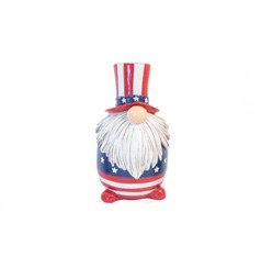 4" Red, White and Blue Patriotic Polystone Gnome