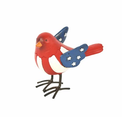 4" Red Head Patriotic Bird