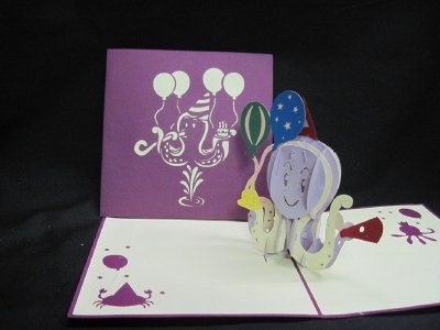 6" Square Pop Up Birthday Octopus Card