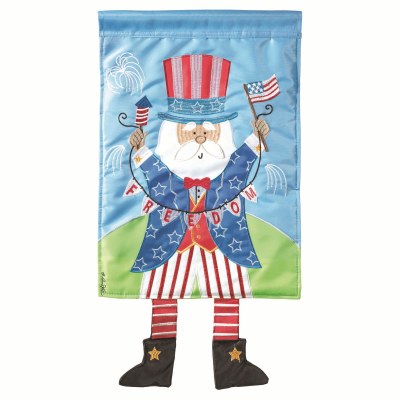 18" x 13" Mini Uncle Same With Dangle Legs Garden Flag